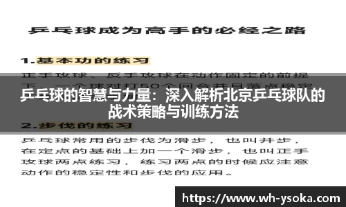 乒乓球的智慧与力量：深入解析北京乒乓球队的战术策略与训练方法